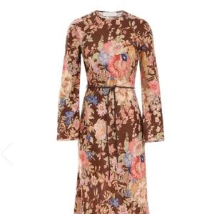 brand new - ZIMMERMAN AUGUST BIAS LONG LINEN DRESS